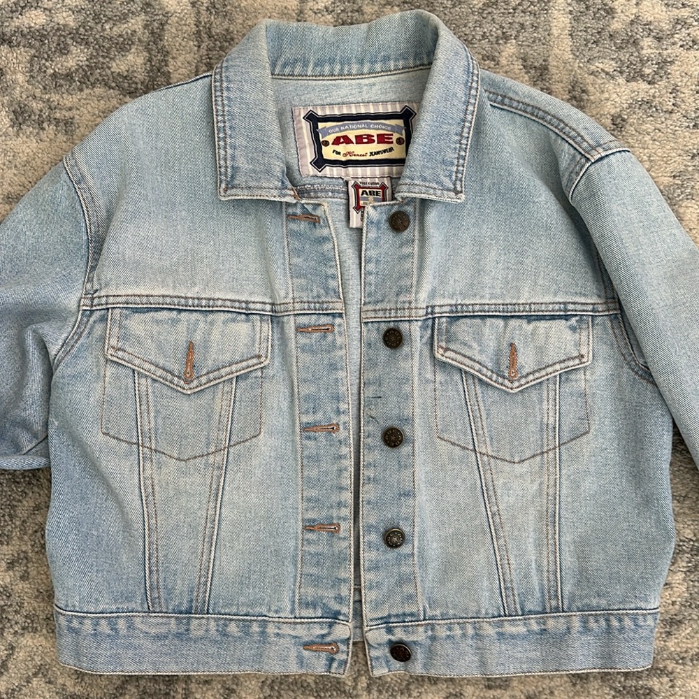 VINTAGE DENIM JACKET LIGHT WASH JEANS ABE SZ S like new